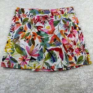 RipSkirt Skirt Women Medium Multi Floral Watercolor Wrap Style Mini Skirt